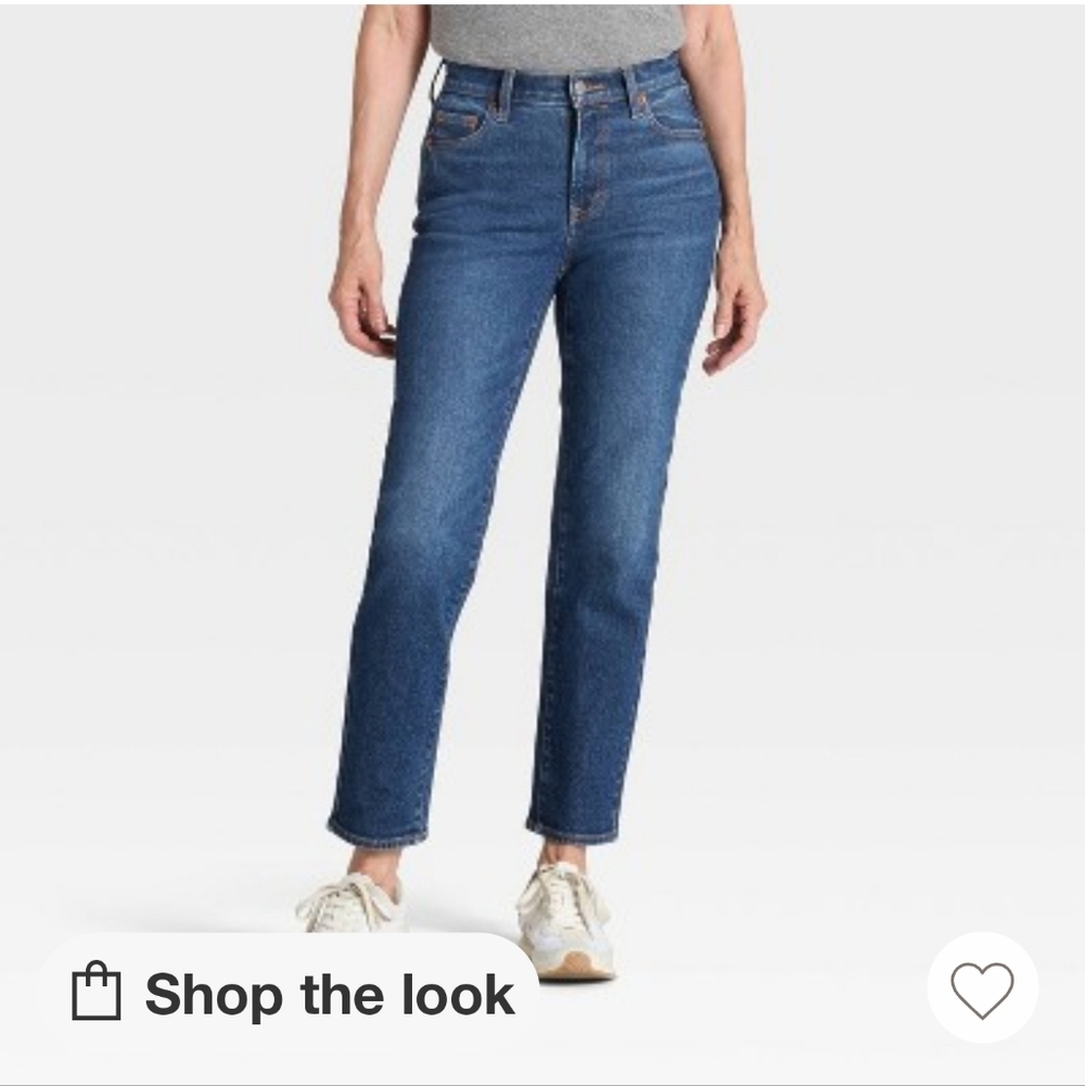 Universal Thread Women's Straight Leg Jeans in Deep Blue